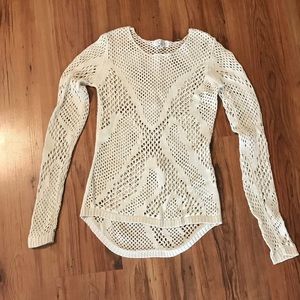 Unique long sleeve crochet-ish top